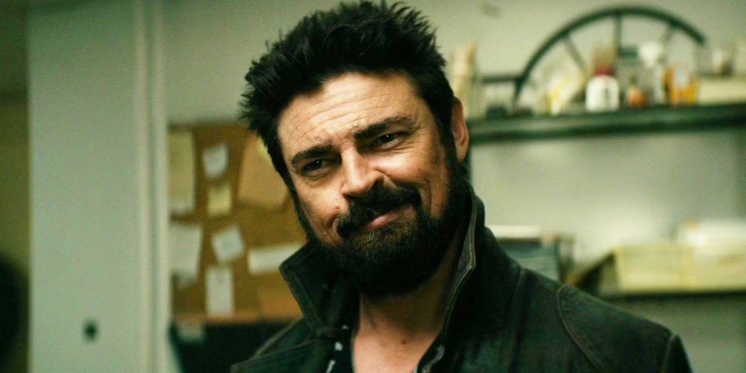 A satisfied smiling man