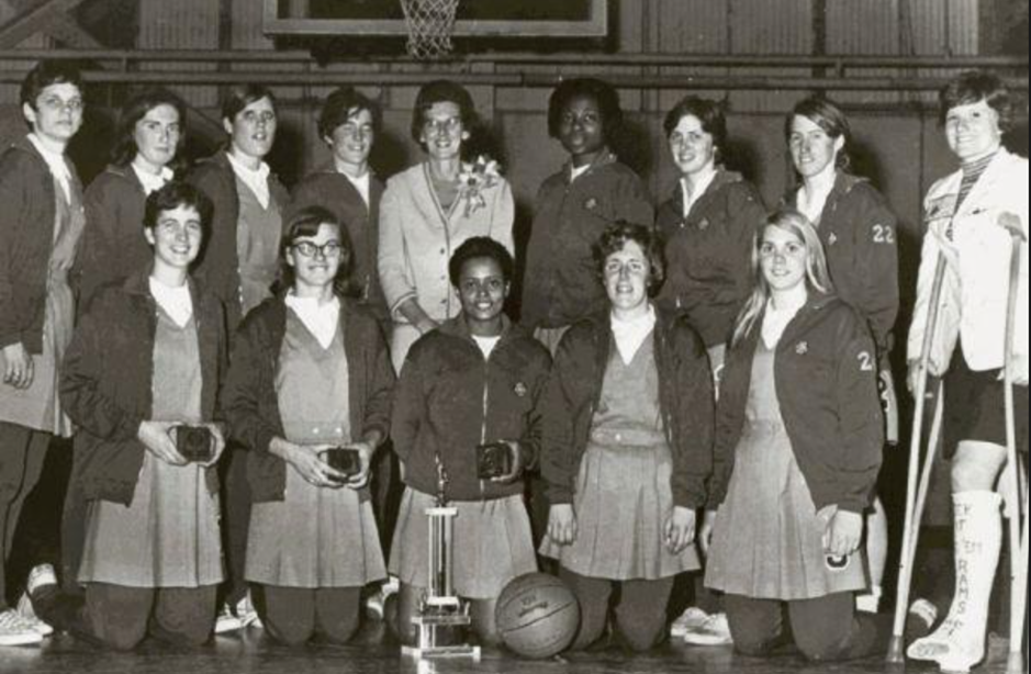Photo of the 1969 champion West Chester State Women's Basketball Team