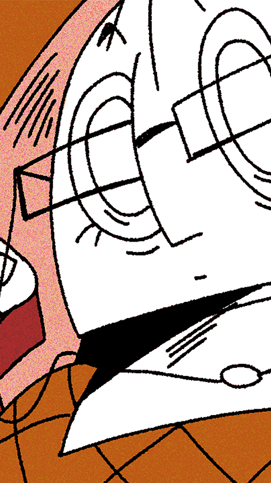 A vertical crop of the previous illustration of Louis.