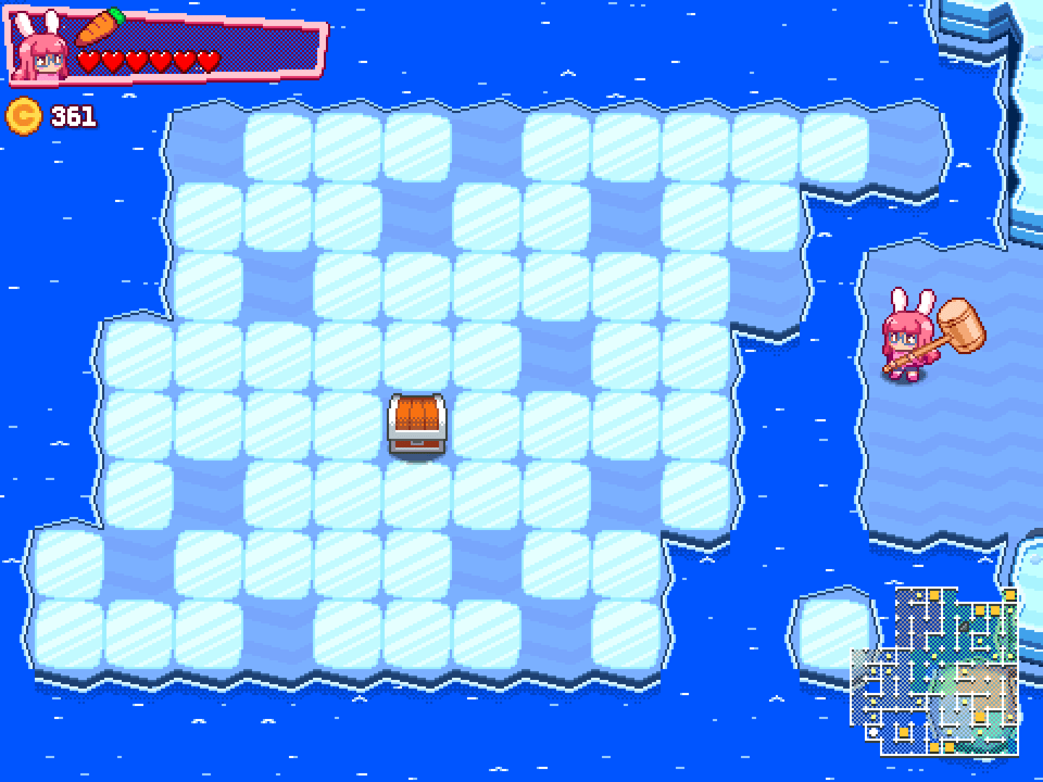 A sliding ice puzzle
