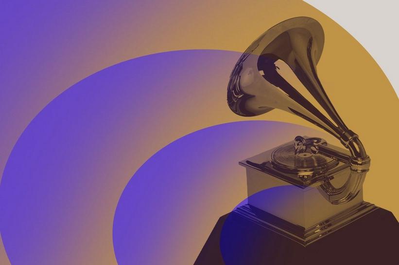 Official image from The Recording Academy of the Grammy Awards, depicting an old gramophone or phonograph player.