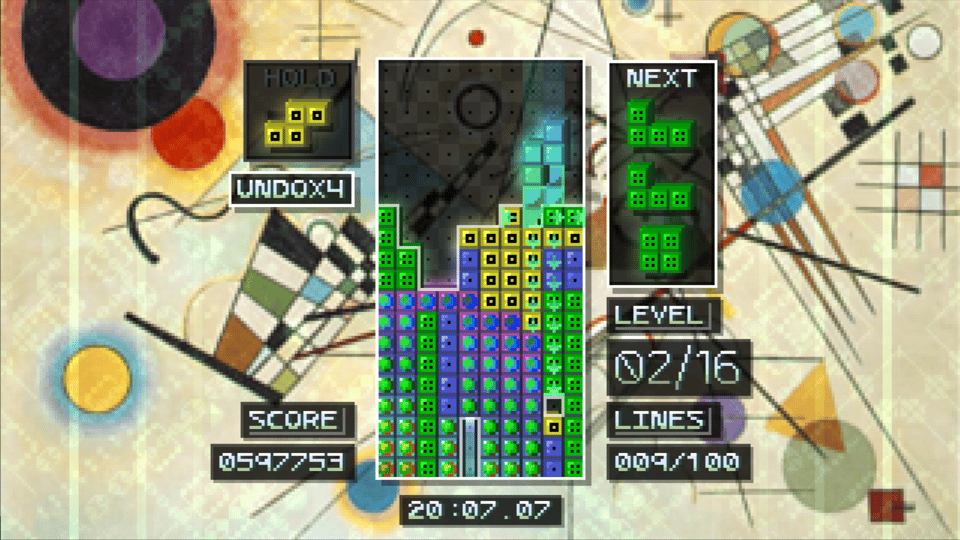 Tetrachroma screenshot of things getting wild in Chaos mode