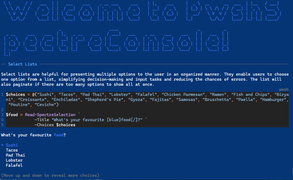 PwshSpectreConsole Demo