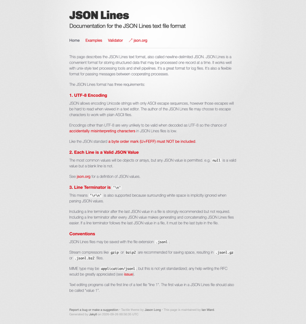 JSON Lines