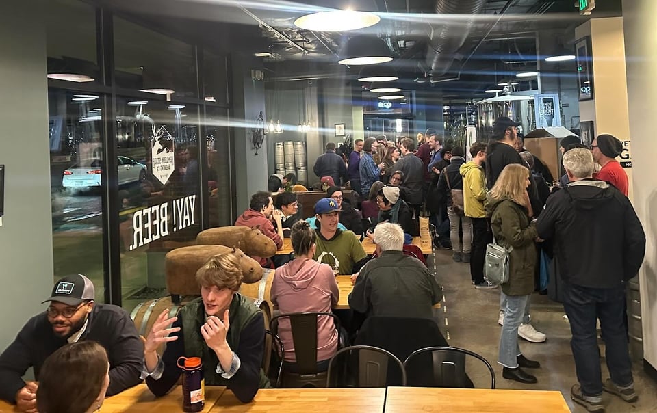 people at a happy hour