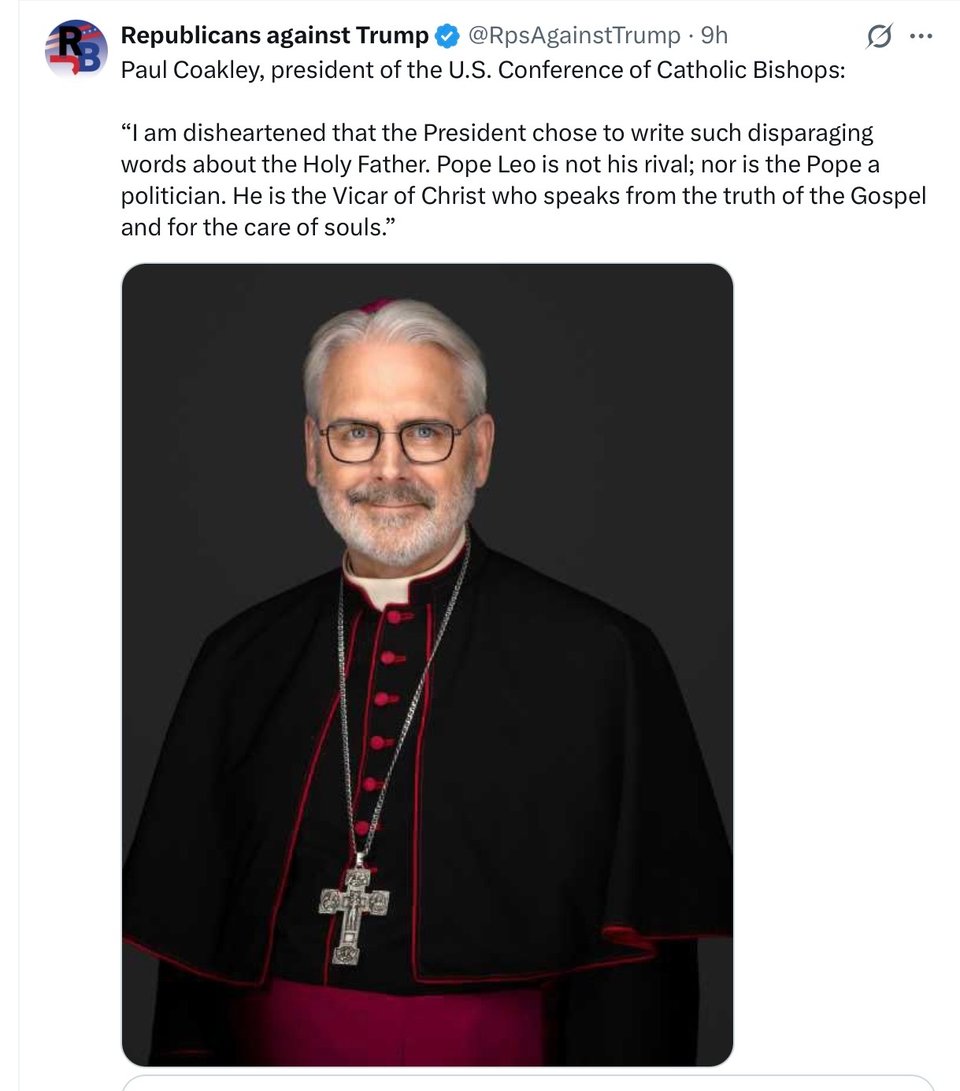 The head of the US College of Cardinals answered Trump’s attack on the Pope too.