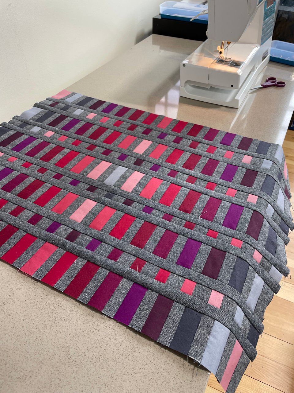 textile artwork in progress