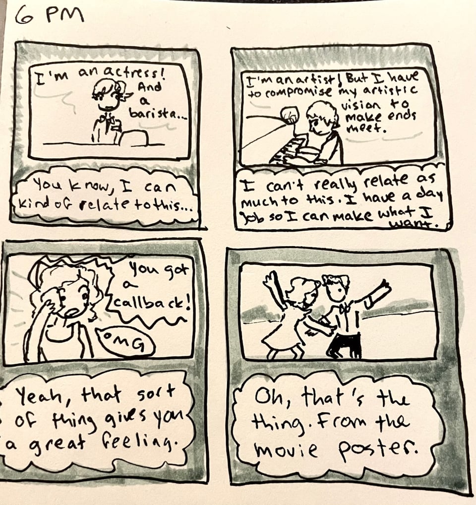 6 PM comic about watching La La Land