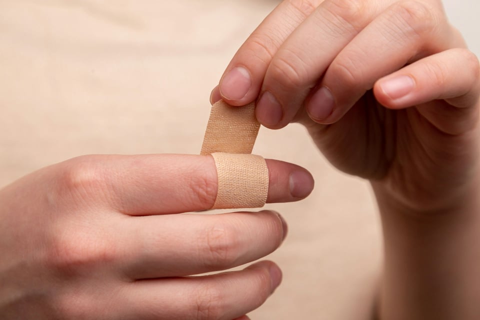 Bandaging a finger