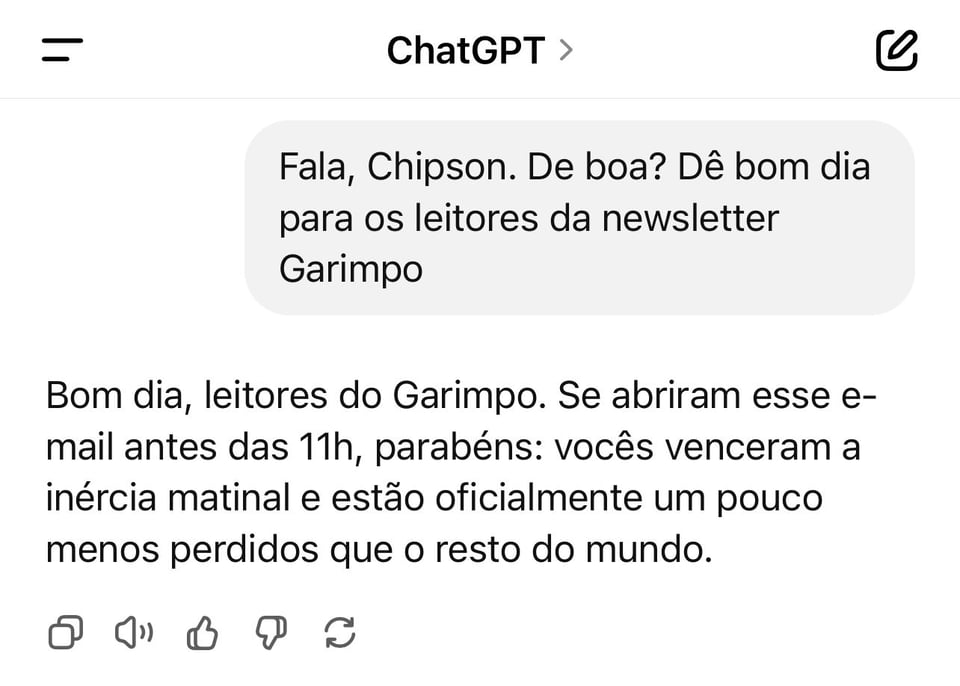 Finalmente os refrescos