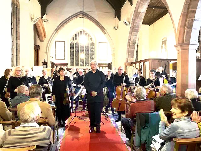 An orchestra in a church setting