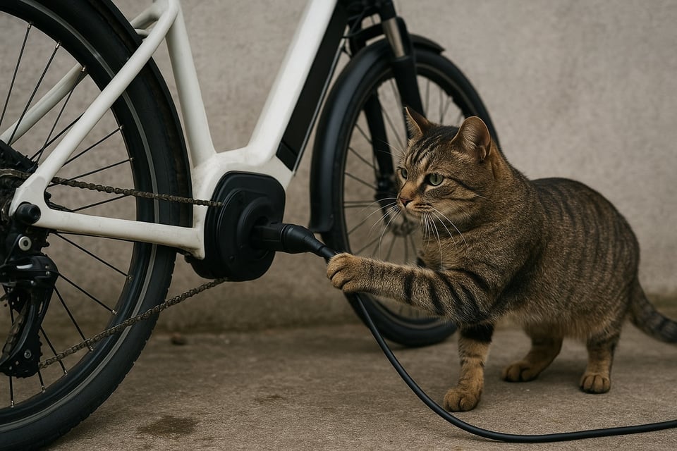 PAWS plugging in an e-bike