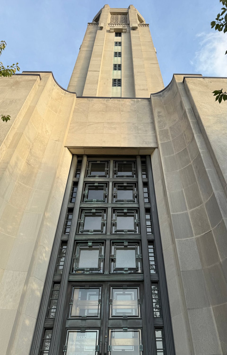 photo of cement tower in a memorial park