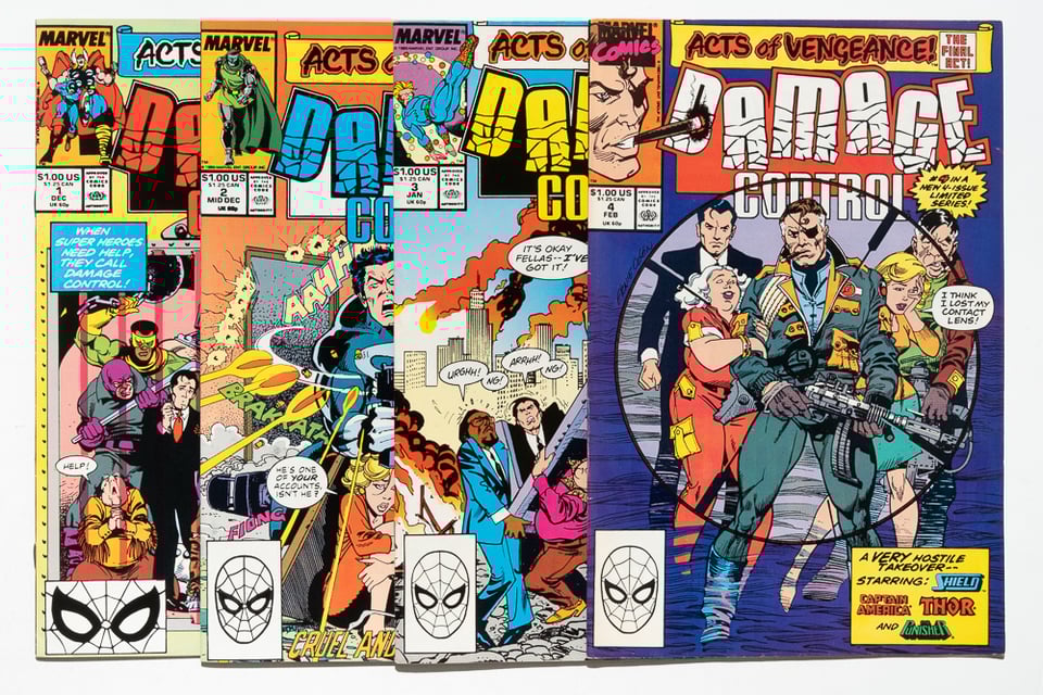 the covers to the second series of Damage Control