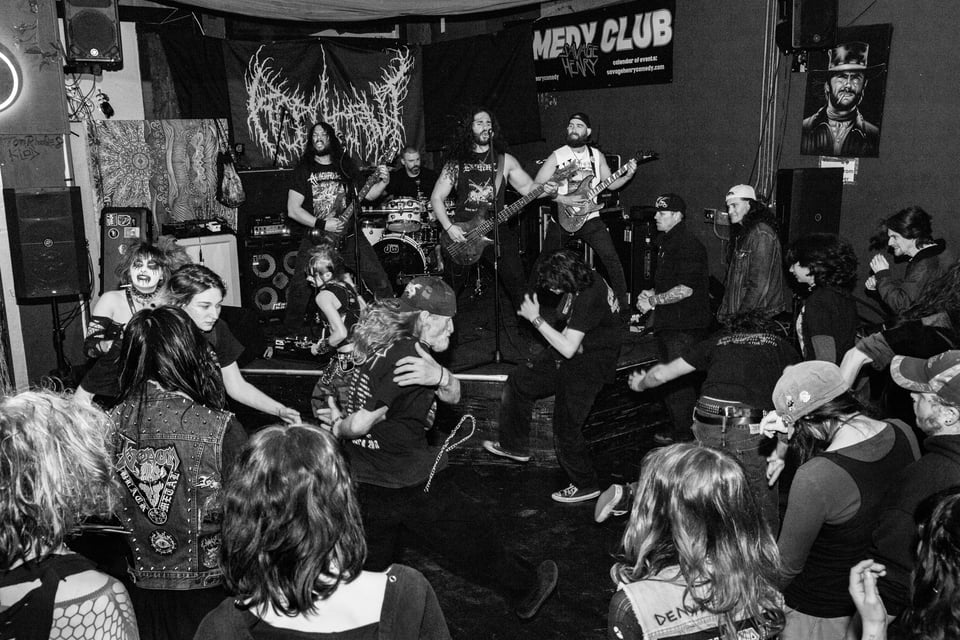 Replicant playing a show in front of a crowd