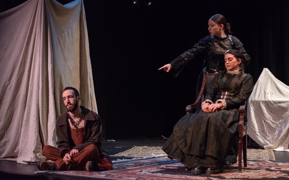 Carl Bindman, Maria Limon, and Allie Donnelly in The Moors, d. Benita de Wit