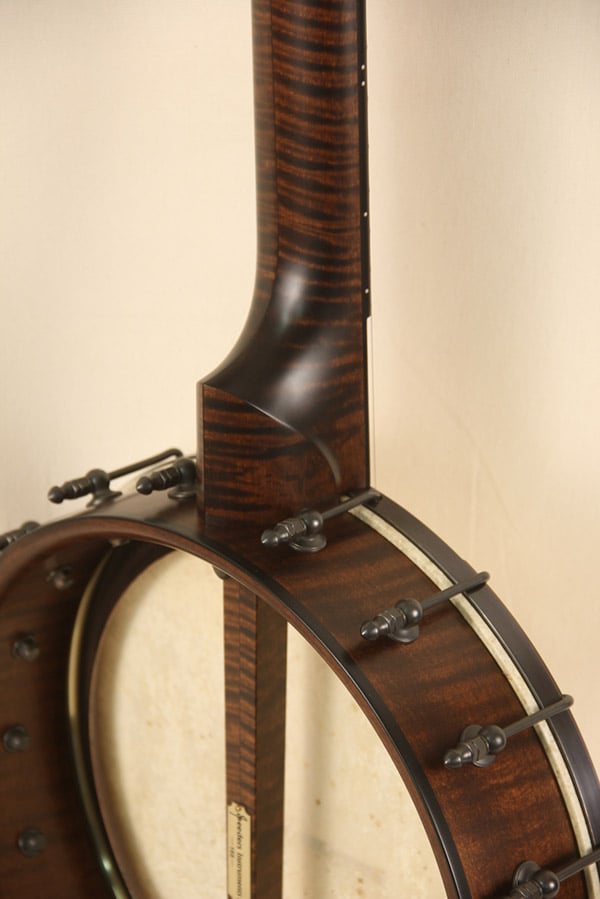 Close-up of back of a banjo