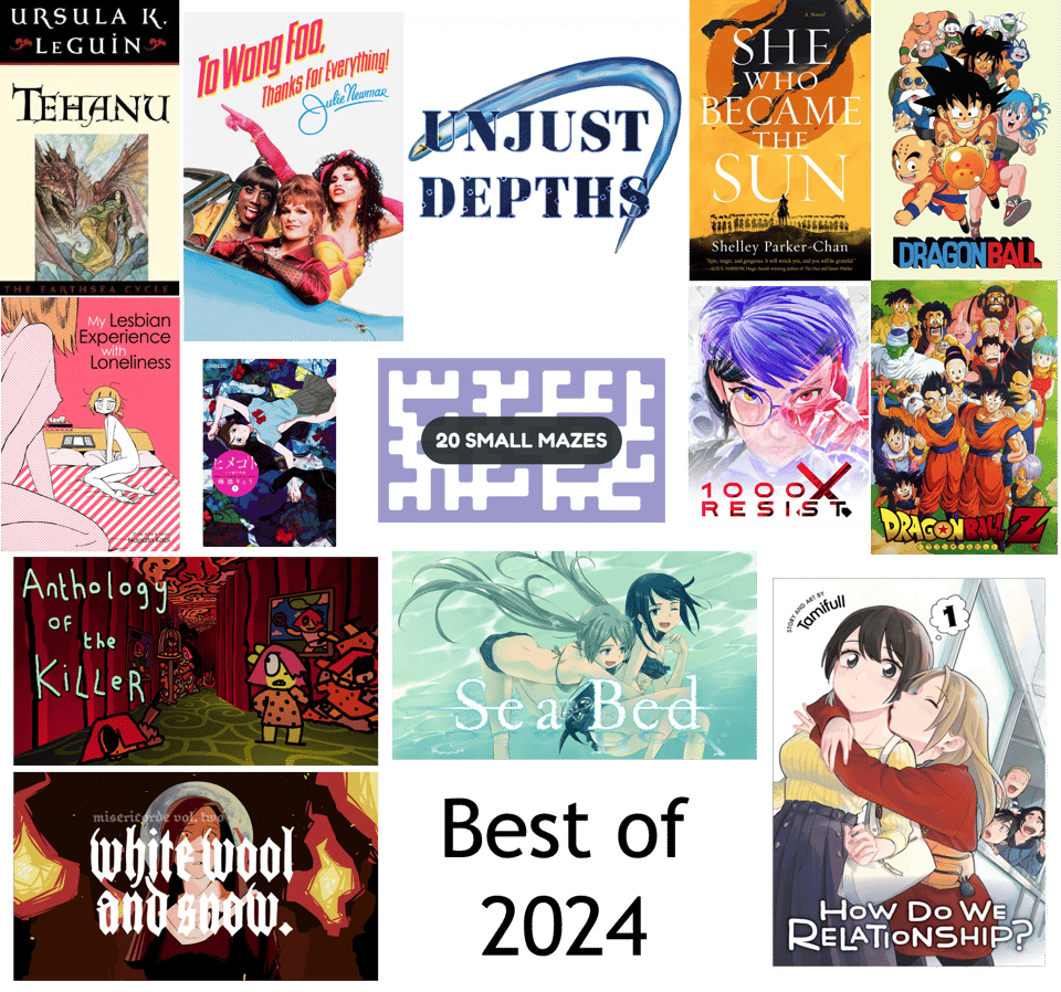 A collage of covers for all the above works captioned "Best of 2024"