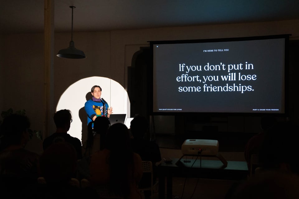 Dan presenting.