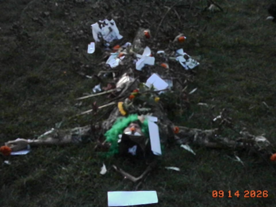 kyle buried in detritus