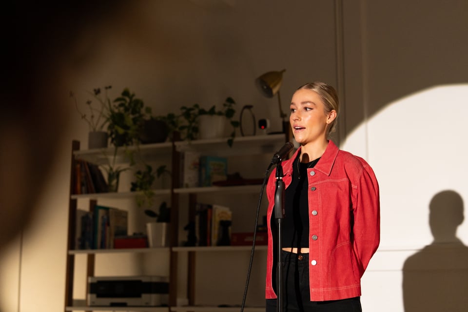 Halie on stage in her first Glint appearance.