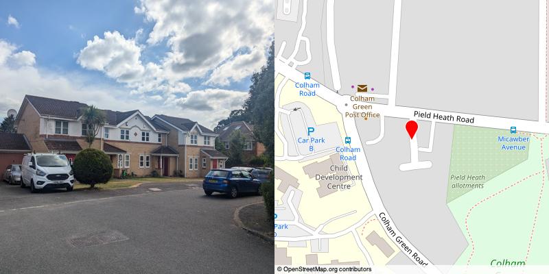 A picture and map of the mews