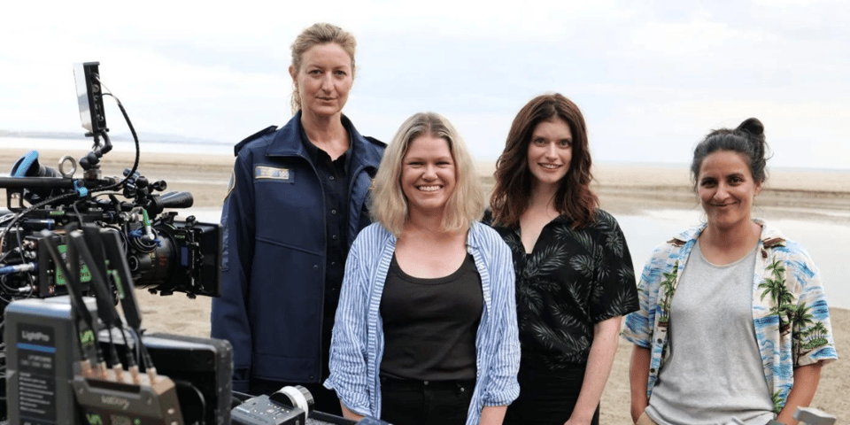 The creators and stars of Deadloch.