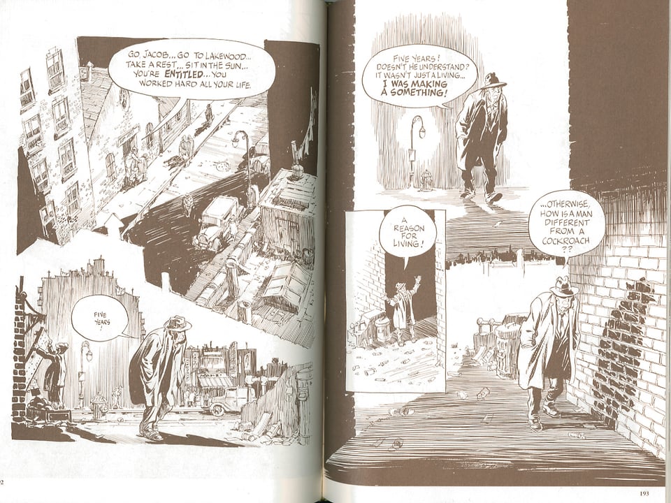 a spread from Wills Eisner's ' a contract with god' trilogy