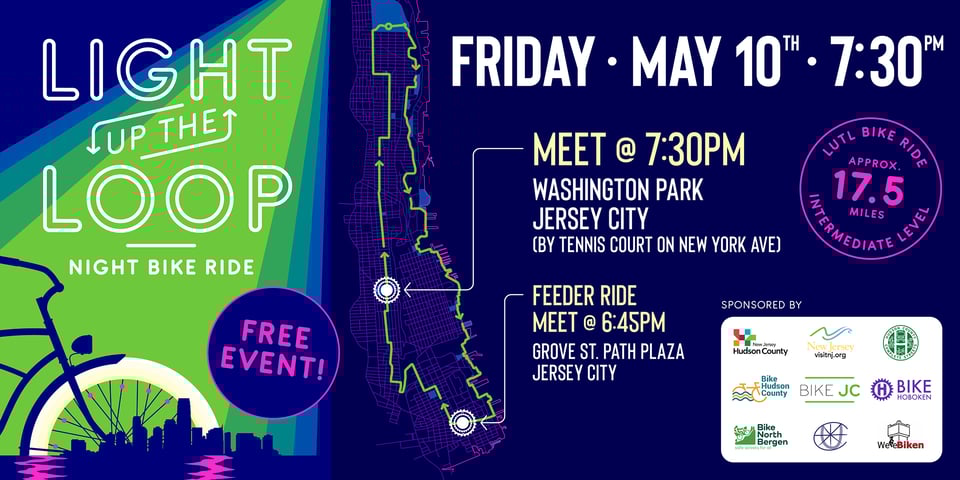 a poster for light up the loop