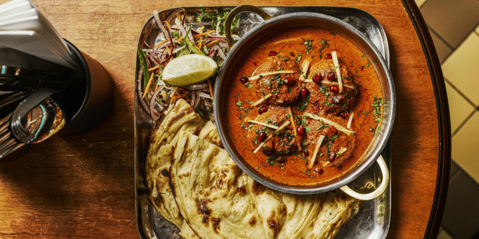 Curry and flatbreads at Dishoom.