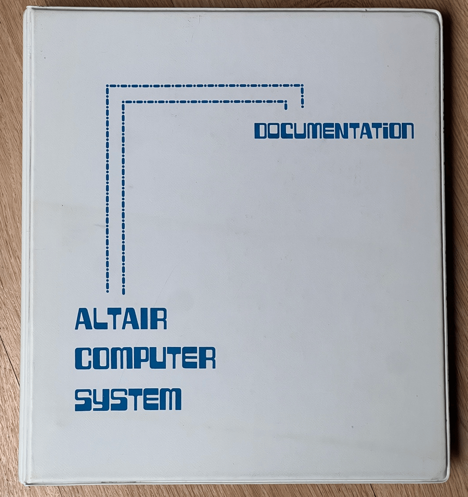 Altair Computer System documentation binder