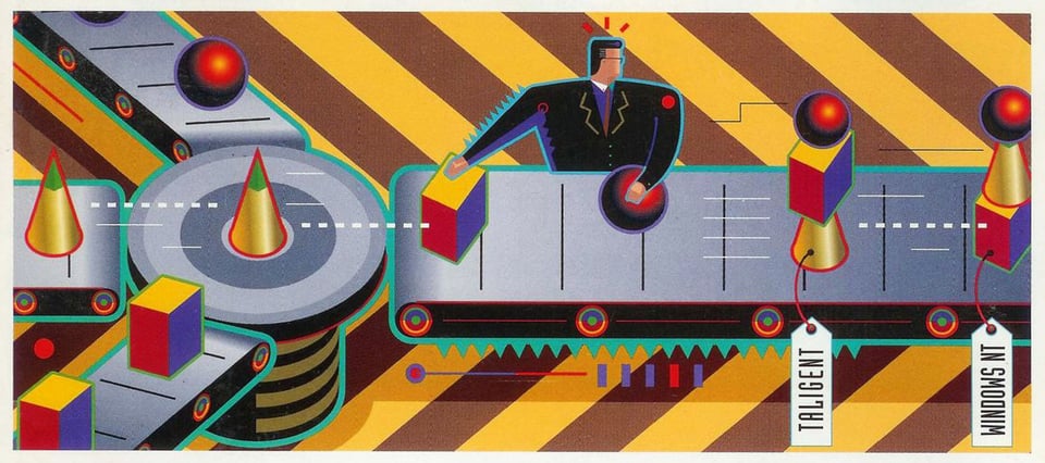 The brochure described below. The color scheme is very primary color-heavy, with a bit of brown.