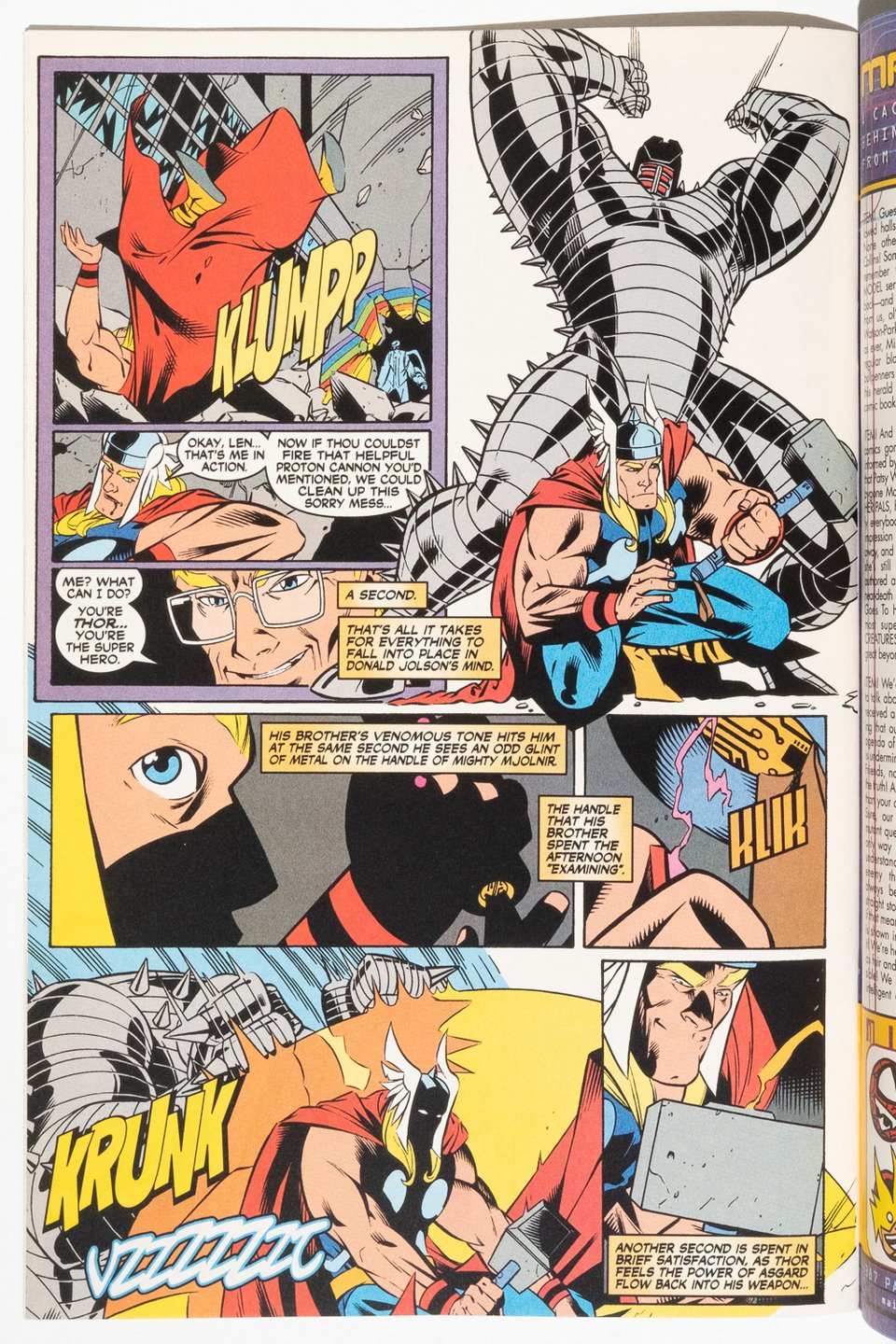 interior page from "Call Him Thor" by Derec Aucoin