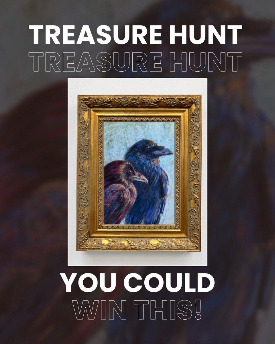win a painting of two ravens