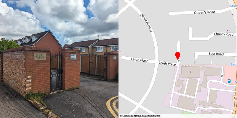 A picture and map of the mews