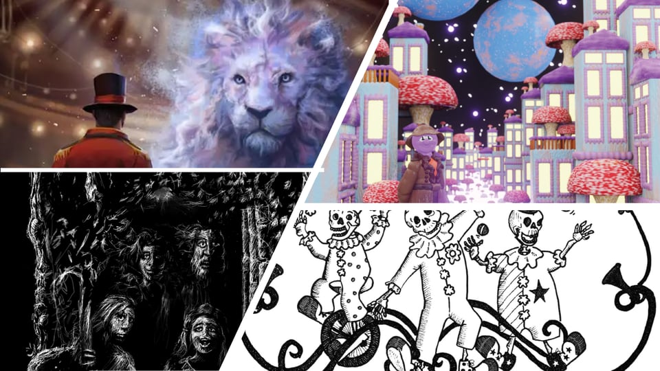 a collage of images related to the four stories recommended in this newsletter