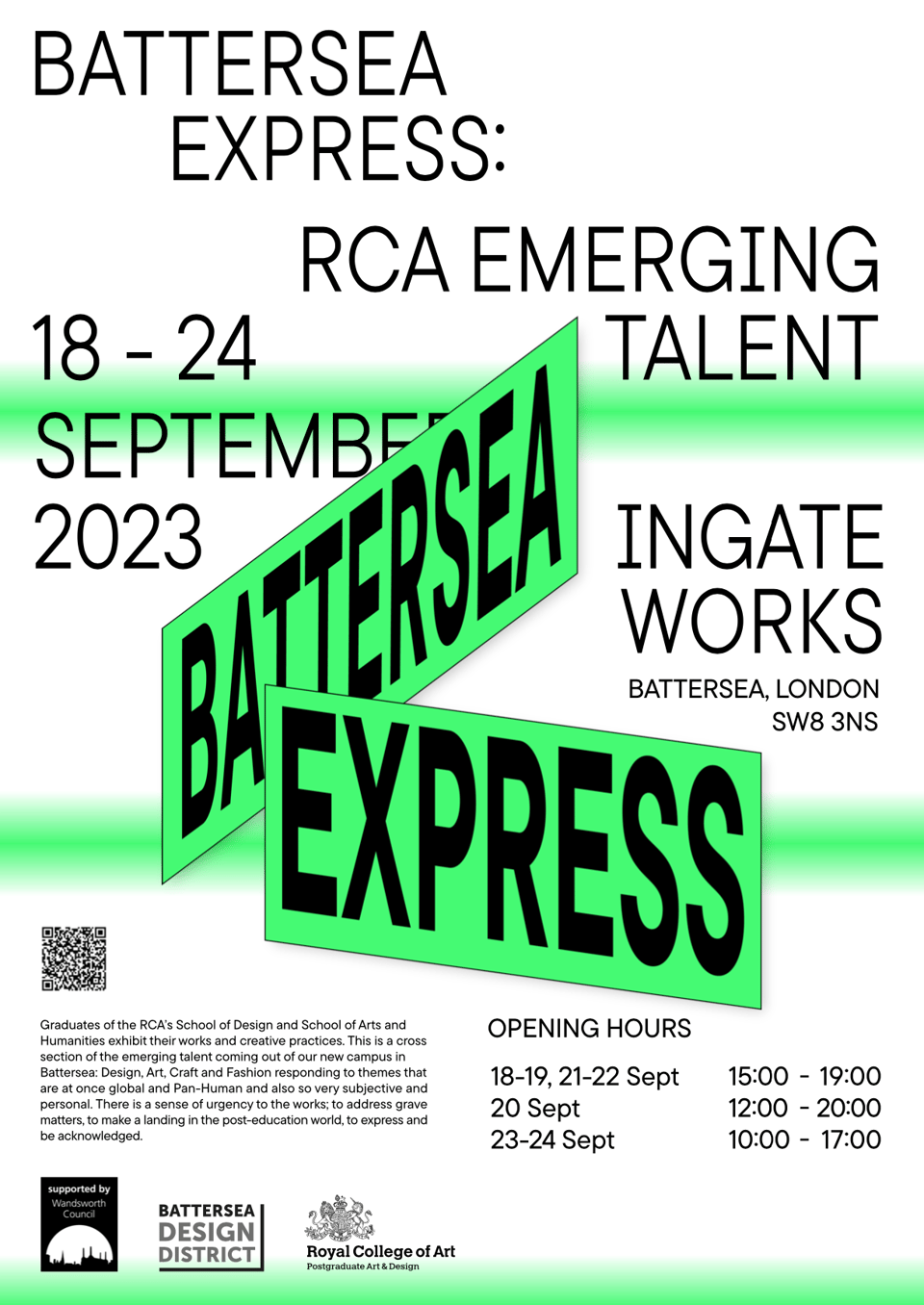 Poster for London Design Festival by RCA Battersea Express