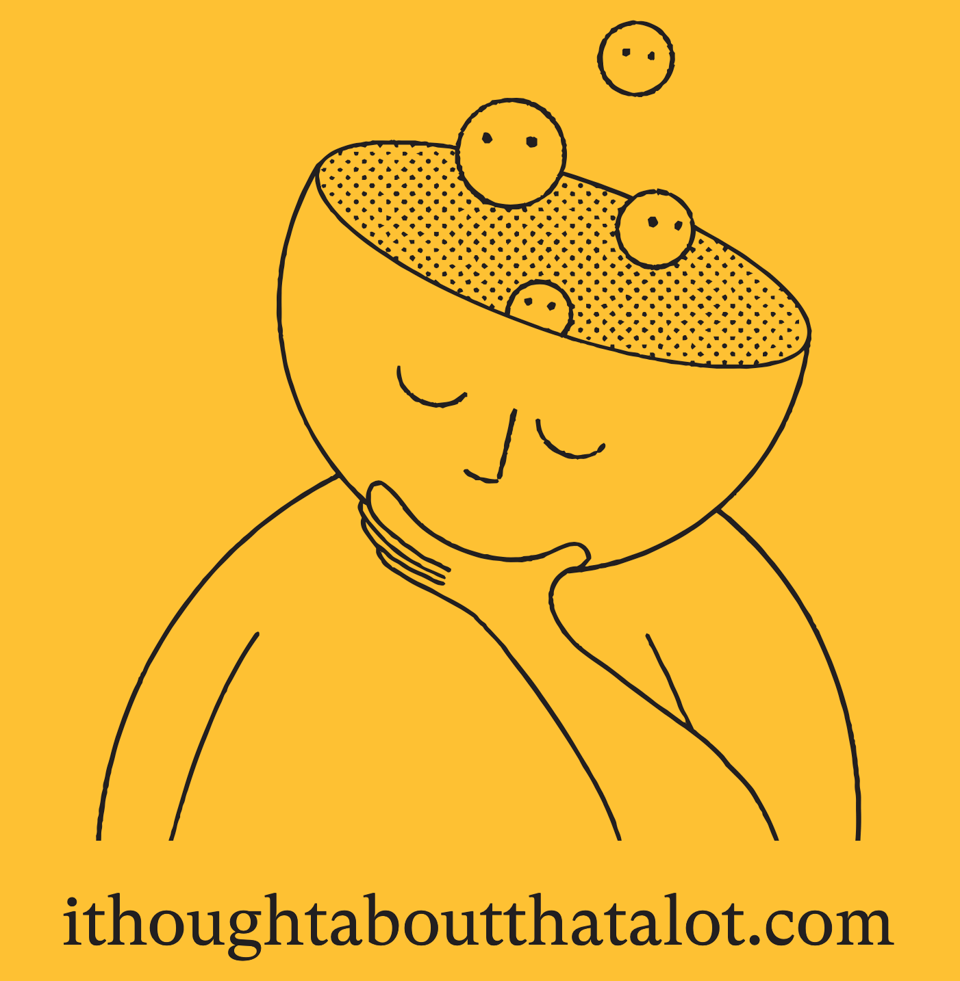image shows Noelle, a line drawn character, thinking with thought bubble coming from their head