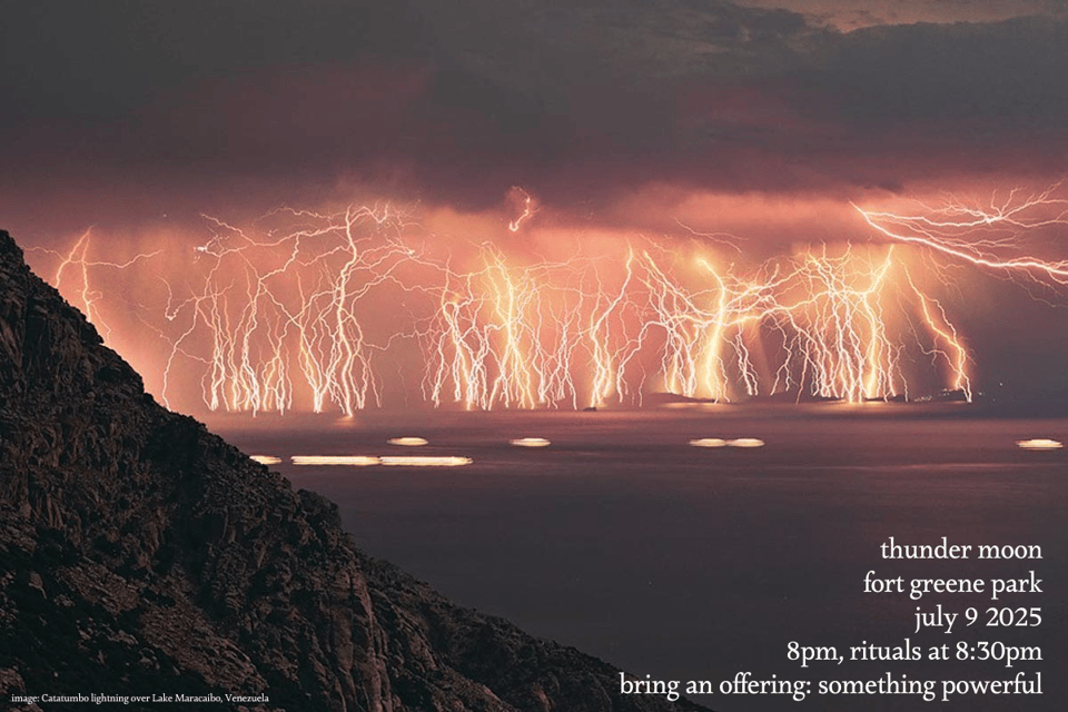 invite for thunder moon party in ft greene park - image of catatumbo lightning