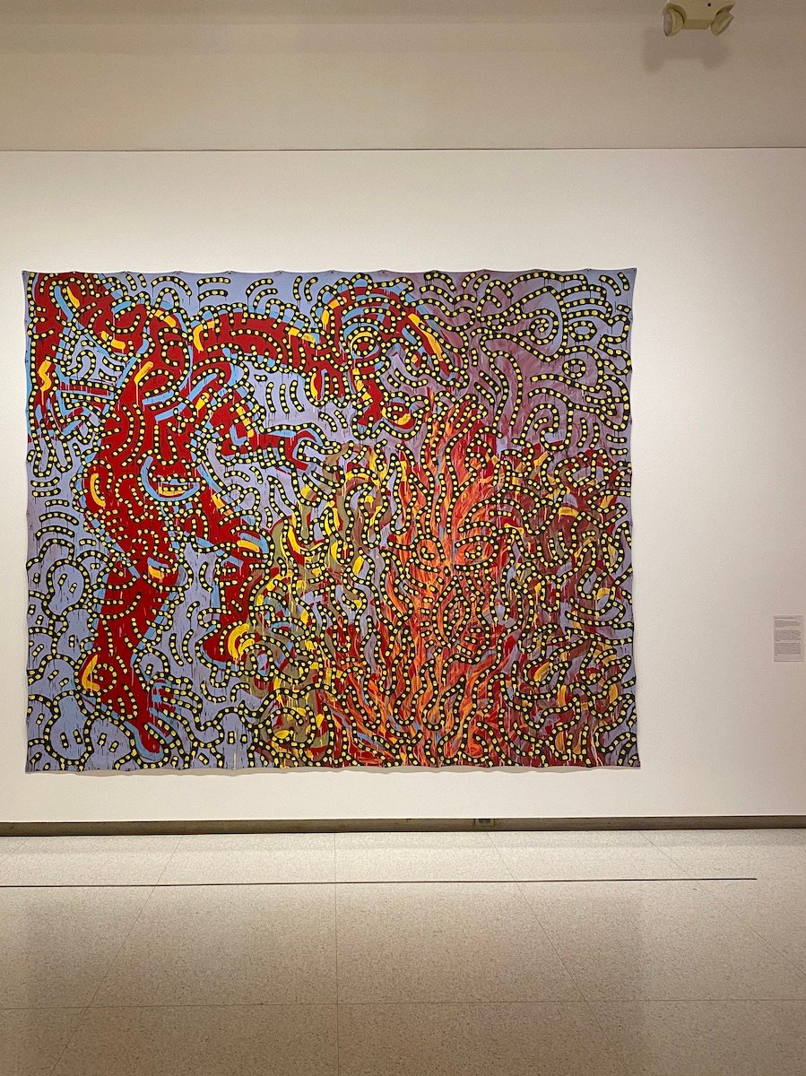 Keith Haring's Moses and the Burning Bush painting
