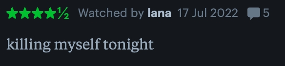 "killing myself tonight"