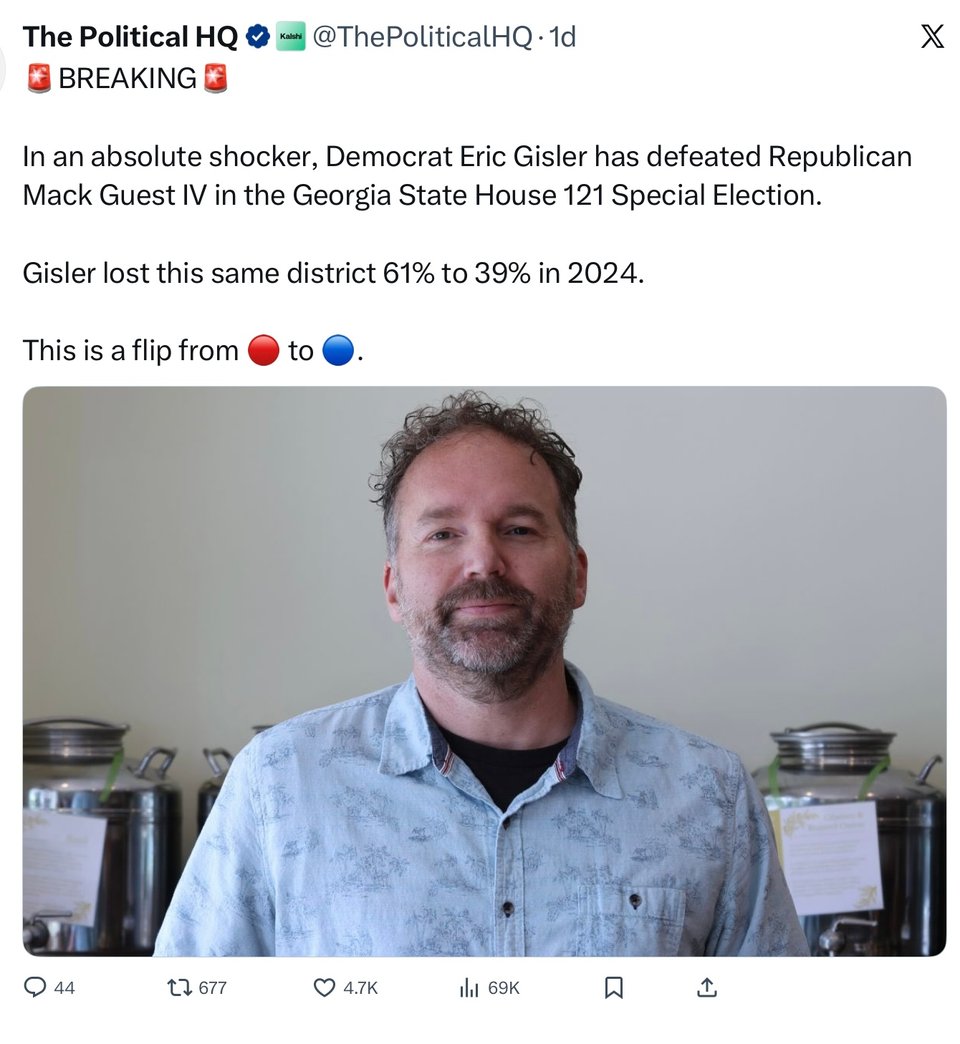 Dem victory in Georgia