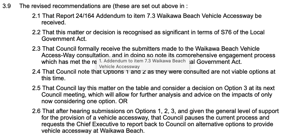 Screenshot of part of the Addendum.