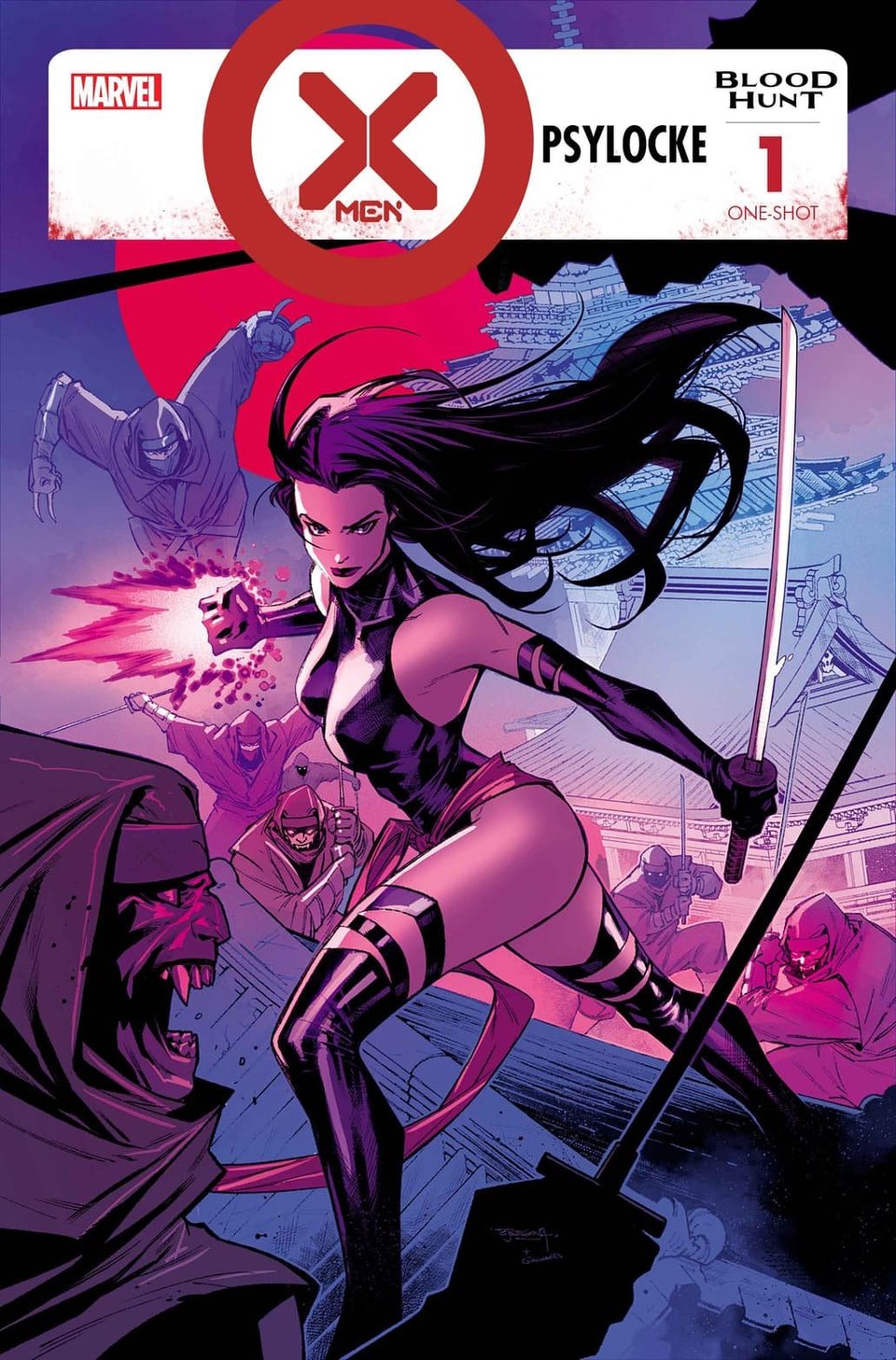 X-Men: Blood Hunt—Psylocke #1 Cover Art by Stephen Segovia