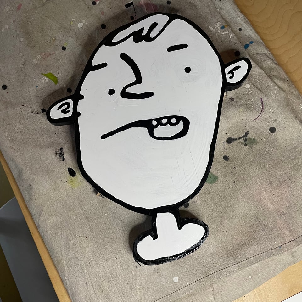 painting of a head by David Rhoden