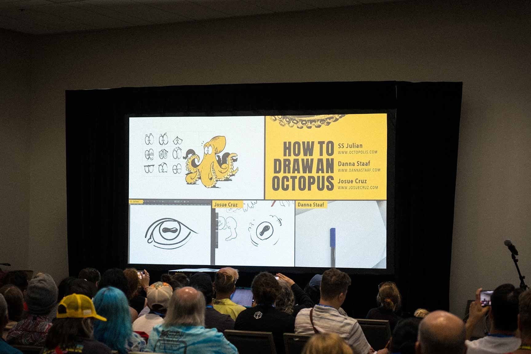 A photograph of our slideshow.