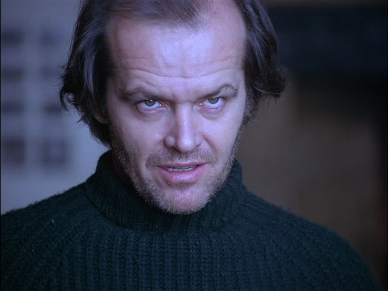High key lighting casts a cold and eerie glow across Jack’s face as he grows more evil.