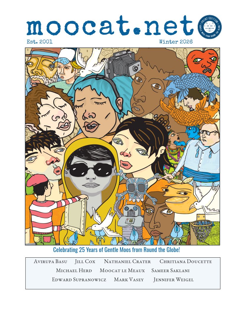 draft cover of the upcoming print magazine, including large illustration by an artist who will be credited in the masthead