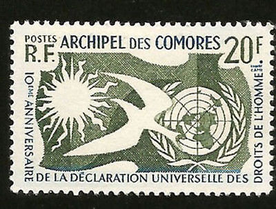 A stamp featuring the "archipel des comores."