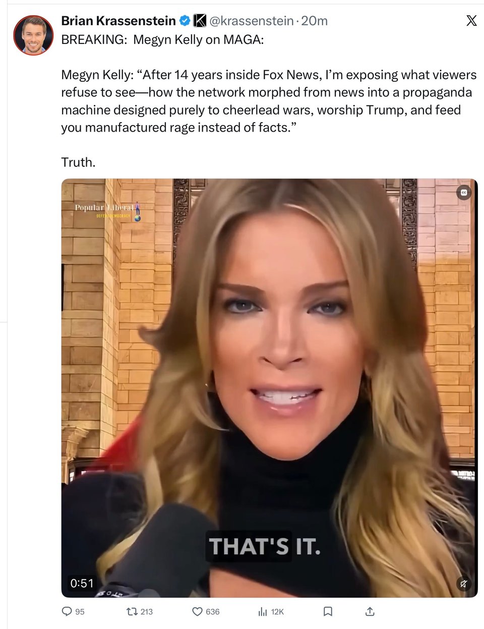 Megan Kelly denounced Him